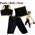 HOT SHAPERS NEOPRENE SLIMMING FAT BURNING PANTS WITH TOP & BELT - 3 PIECE