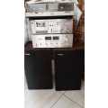 Antique Pioneer Hifi system with speakers, cassette deck and turntable