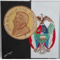 Oil Painting of ZAR Single 9 Coin with ZAR Crest by SA Artist Les Foyn - Approx 51x51cm