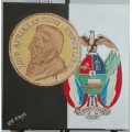 Oil Painting of ZAR Single 9 Coin with ZAR Crest by SA Artist Les Foyn - Approx 51x51cm