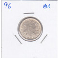 1896 sixpence (6d) AU Rare in this grade