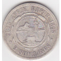 1895 2 shillings VF rare coin
