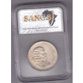 1967 R1 Afrikaans Sangs graded MS60-Tagged ear Rare coin