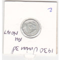 1930 threepence ( 3d ) Almost Mintstate Herns CV at EF is R1500