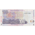 R100  note .Signed by Gov G Marcus.in AU grade Prefif AA