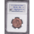 1951 half penny. Sangs graded MS64 RD  CV R4225 No RED coins graded at NGC