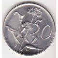 1966 Afrikaans 50 cents in UNC grade