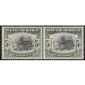 1933 Union of S A 5s Black and Green MLH pair SACC R1200