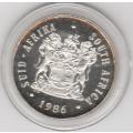 1986 R S A R1 Silver Uncirculated in Mint Capsule