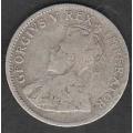 VERY RARE 1925 Union of S A  Silver 3D in F grade Whreath Herns value F R250 VERY RARE