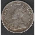 VERY RARE 1925 Union of S A silver 3d  in VF+ grade with Protea Herns Value EF R2500 VF R225