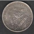 VERY RARE 1932 UNION of S A silver 3d in VF + grade Herns value EF R500,VF R100
