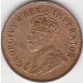 1936 UNION OF S A half penny in AU grade VERY NICE