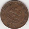 1936 UNION of S A half penny in EF grade