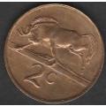 1982 R S A 2c Bronze coin in UNC grade