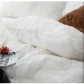 5 Piece Faux Fur Comforter Sets - Solid Colors