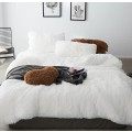 5 Piece Faux Fur Comforter Sets - Solid Colors
