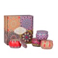 Assorted Scented Candles with Flowers - 4 Pack