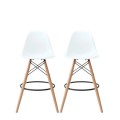 Set of 2 Modern Armless Counter / Bar Chairs