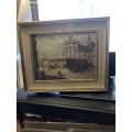 ANTIQUE ART WORK BEHIND GLASS ( RELISTED DUE TO NON PAYMENT )