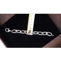 Thick, Chunky large oval link 925 sterling silver Bracelet - 19cm