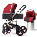 Original Belecoo Baby Stroller 3 Functional Pram Maroon /wine red Color