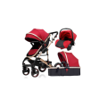 Baby Pram / Stroller - 3 Function Foldable Baby Pram with Car Seat- Maroon Belecoo Brand
