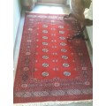Persian rug Stunning Mori Bokhara red 2by 1.45 m