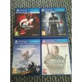 PS4 1TB SLIM CONSOLE + 1 CONTROLLER + 4 GAMES (LIKE NEW, 4 MONTHS OLD WITH GUARANTEE SLIP)