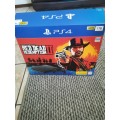 PS4 1TB SLIM CONSOLE + 1 CONTROLLER + 4 GAMES (LIKE NEW, 4 MONTHS OLD WITH GUARANTEE SLIP)