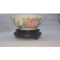 Antique chinese bird and flower bowl
