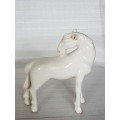 vintage horse ornament white porcelain