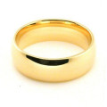 Gold Wedding Bands, Solid 9 ct D Shape 5mm Heavy Bands