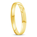 Gold Wedding Bands, Solid 9 ct D Shape 4mm Heavy Bands