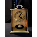 Big German Made Brass Carriage Clock, Chime Half and Full Hour, 8 Days Winding, c 1950