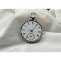 Antique Pocket Watch, Solid Silver Case .925, Fusee Mouvement made in England, for repairs or spares