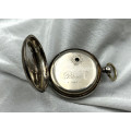 Antique Pocket Watch, Solid Silver Case .925, Fusee Mouvement made in England, for repairs or spares