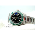 BARGAIN, GMT Automatic Watch, Seiko NH34 Movement, Kermit Ceramic Bezel, BrandNew