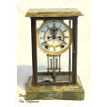 Antique Ansonia Mantle Clock, Green Marble and Brass, Late 1800`s, Serviced, Great Conditions