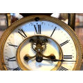 Antique Ansonia Mantle Clock, Green Marble and Brass, Late 1800`s, Serviced, Great Conditions