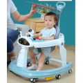 Six Wheel Multifunction Anti-rollover Baby Walker with Can adjustable Infant Push Trolley with Light