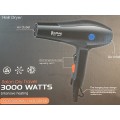 Salon Pro 3000W Hairdryer, intensive Heating, 3 temperature and 2 speed settings, Cool Shot, Nozzle