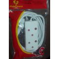 3 Meter Extension Cord, 3x1.0mm2 Cable, 2 way, Retails on Takealot at R179