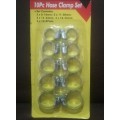 10 Piece Hose Clamp Set 8-27mm