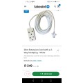 20m Extension Cord with a 2-Way Multiplug - White (Takealot price R250)