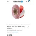 Barrier Tape Red/White 75mm x 100m (Takealot price R130)
