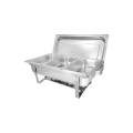 Three Tray Chafing Dish, with full size deep food pan, cover, water pan, stand, and 2 fuel holders