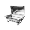 Single Chafing Dish Food Warmer, full size deep pan, cover, water pan, stand, 2 fuel holders