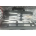 5 Piece Stainless Steel Accessories Braai Barbecue Tool Set with Storage Carry Bag