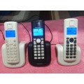 3 X RJ11 Cordless Bell Phones